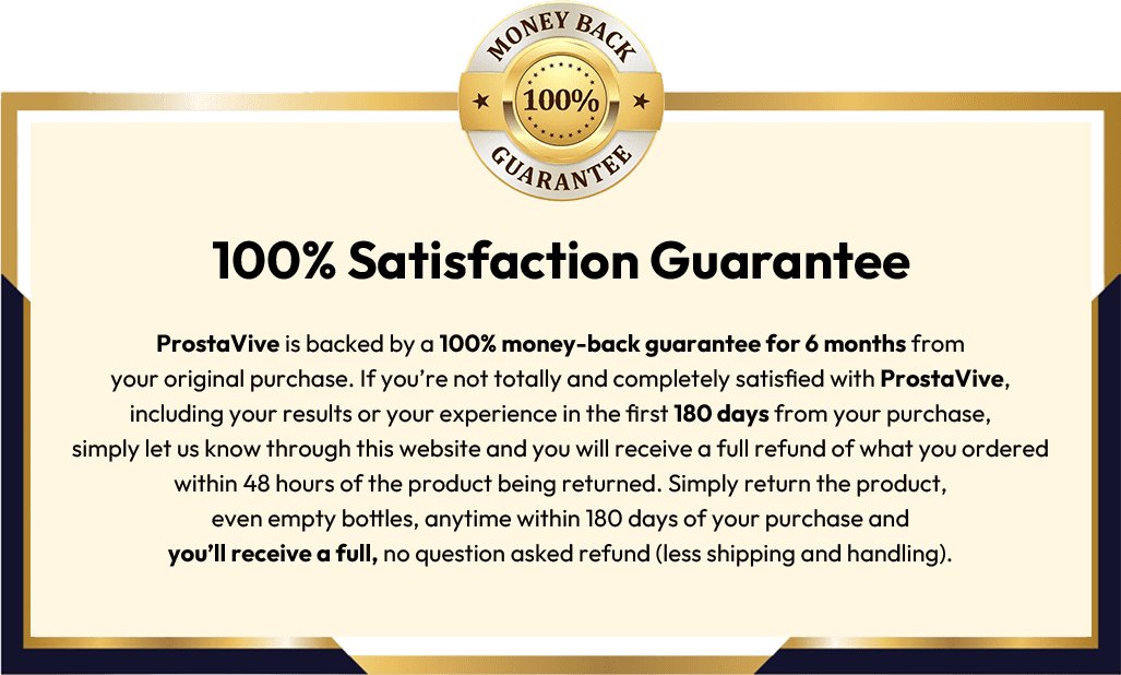100% Satisfaction — 180-Day Money-Back Guarantee